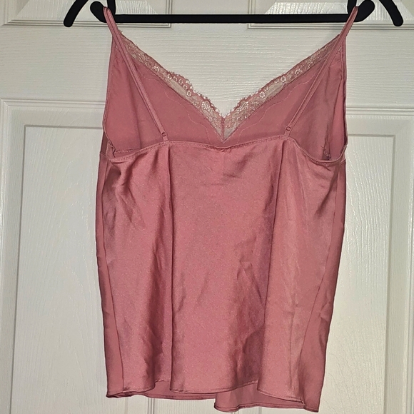 Victoria's Secret Satin Pink Lace Camisole Top LARGE - Picture 3 of 4